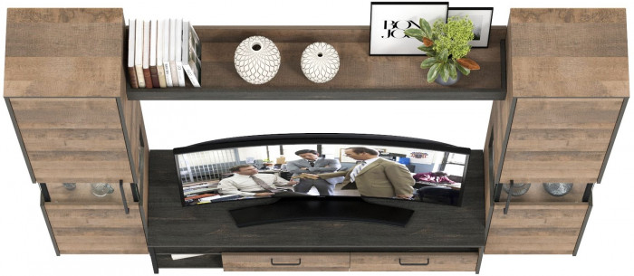 Трувор Гостиная 017, дуб гранж песочный/интра