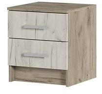 ГАРМОНИЯ ТБ 601 тумба прикроватная (0,4х0,45х0,408) дуб крафт белый/дуб крафт серый