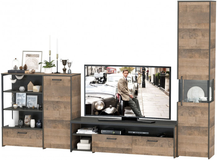 Трувор Гостиная 022, дуб гранж песочный/интра