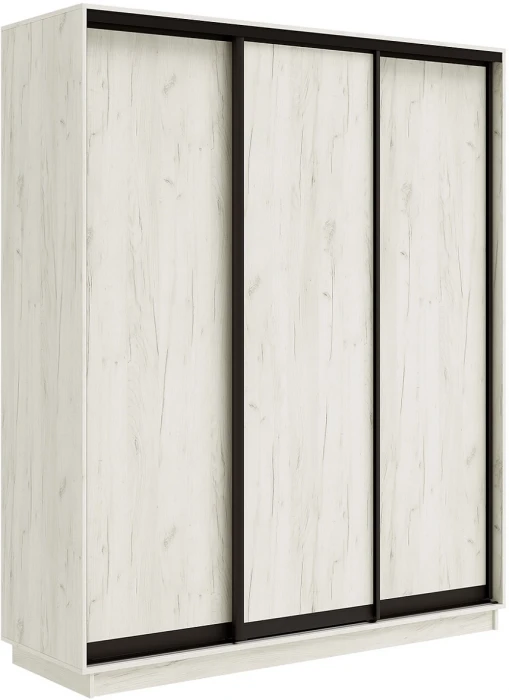 Тринити NEW Шкаф-купе 1800, Дуб крафт белый (вставка фасад х3)