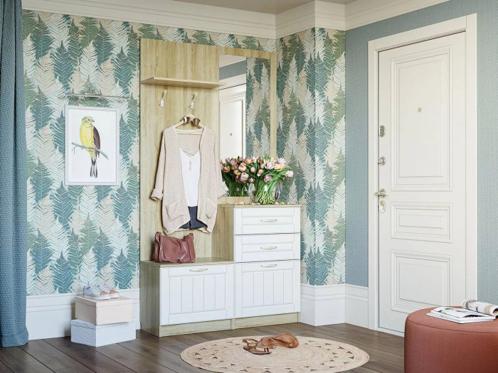 Прихожая Оливия-4 Дуб Сонома/белое дерево