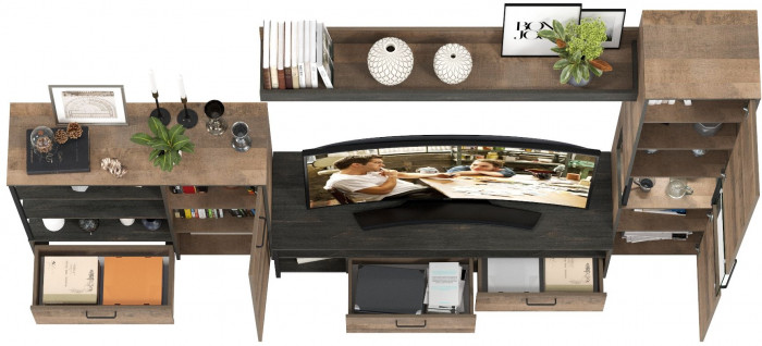 Трувор Гостиная 021, дуб гранж песочный/интра