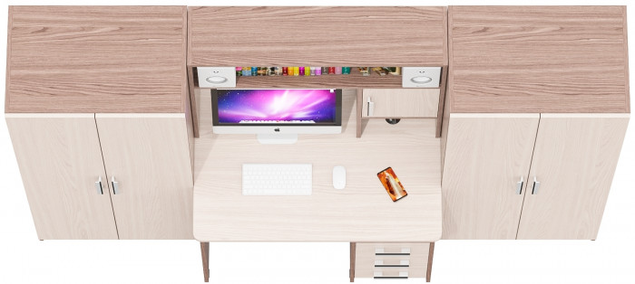 С-МД-СК9 Компоновка № 01, ясень шимо светлый/ясень шимо тёмный