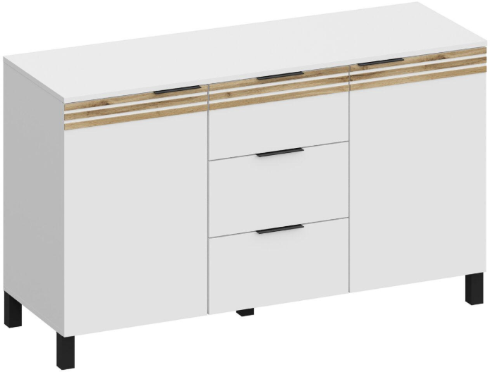 Модульная спальня Нао, набор №3, Дуб вотан/Графит (Профиль МДФ Дуб вотан)