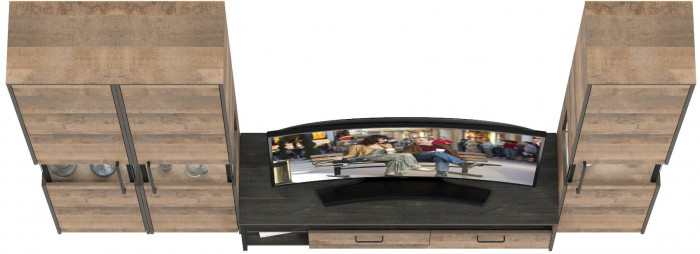 Трувор Гостиная 032, дуб гранж песочный/интра