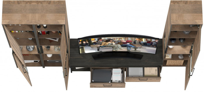 Трувор Гостиная 032, дуб гранж песочный/интра