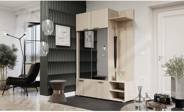 Прихожая Стелла ЛДСП (Дуб Крафт белый)