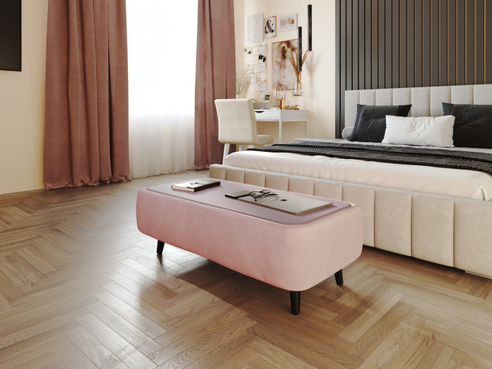 Стол журнальный Пай пыльная роза/мдф пудра