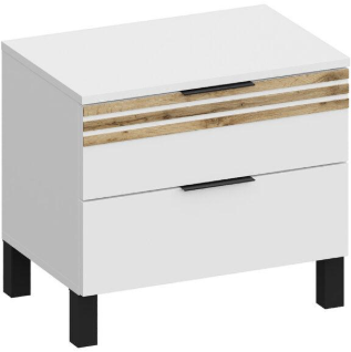 Модульная спальня Нао, набор №3, Белый/Профиль МДФ Дуб вотан