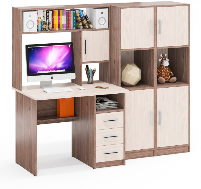 С-МД-СК9 Компоновка № 02, ясень шимо светлый/ясень шимо тёмный