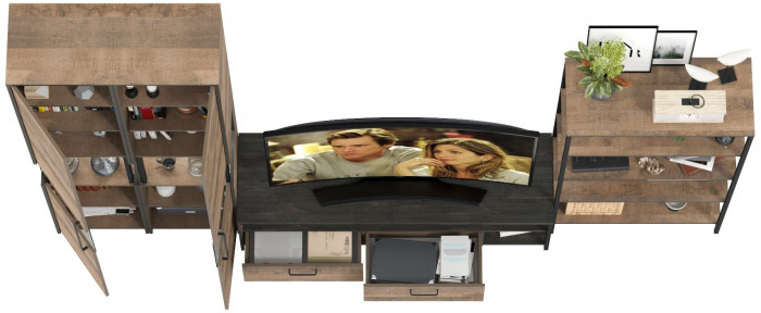 Трувор Гостиная 028, дуб гранж песочный/интра