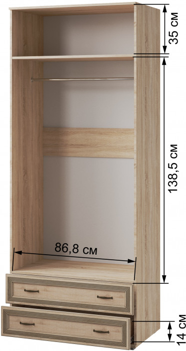 Модульная спальня Ливорно, набор 4, Дуб сонома