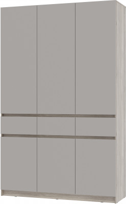 Шкаф 3-х створчатый "Багира" ШК-08 Дуб смоки/Кашемир