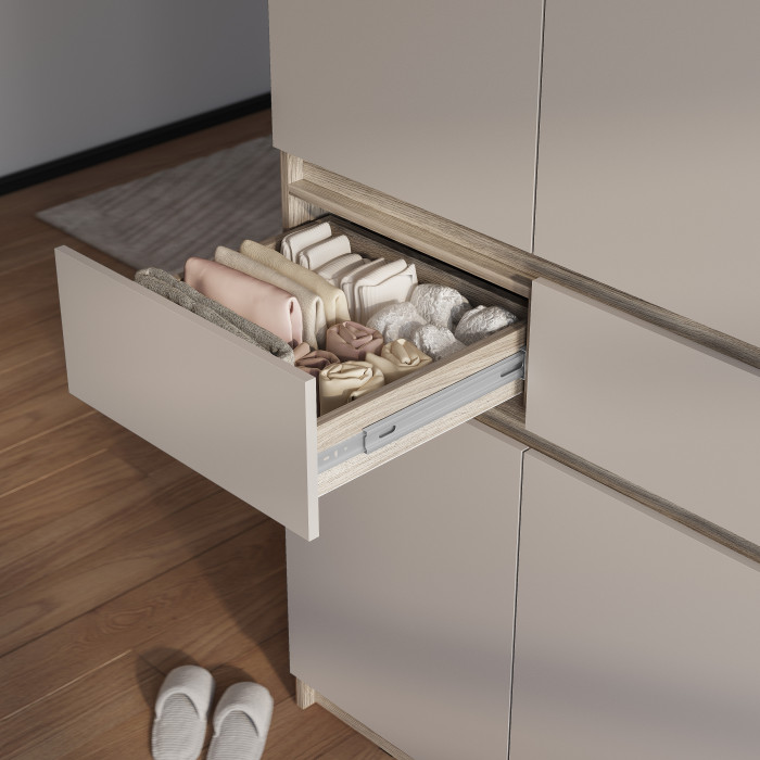 Шкаф 3-х створчатый "Багира" ШК-08 Дуб смоки/Кашемир