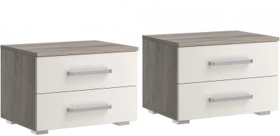 Прикроватная тумба Фиеста NEW (комплект 2шт), Крафт серый/Кашемир