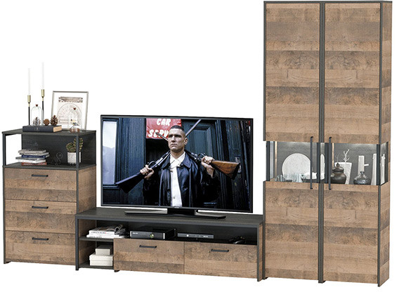 Трувор Гостиная 038, дуб гранж песочный/интра