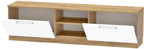 Тумба для ТВ-техники напольная "Иннэс-7", Крафт золотой/Белый