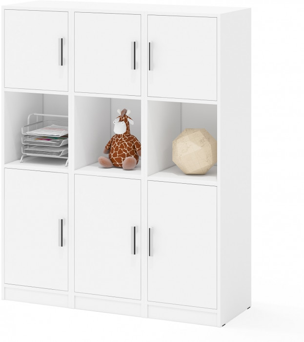 Три Пенала С-МД-СК9П к компьютерному столу С-МД-СК9, белый шагрень