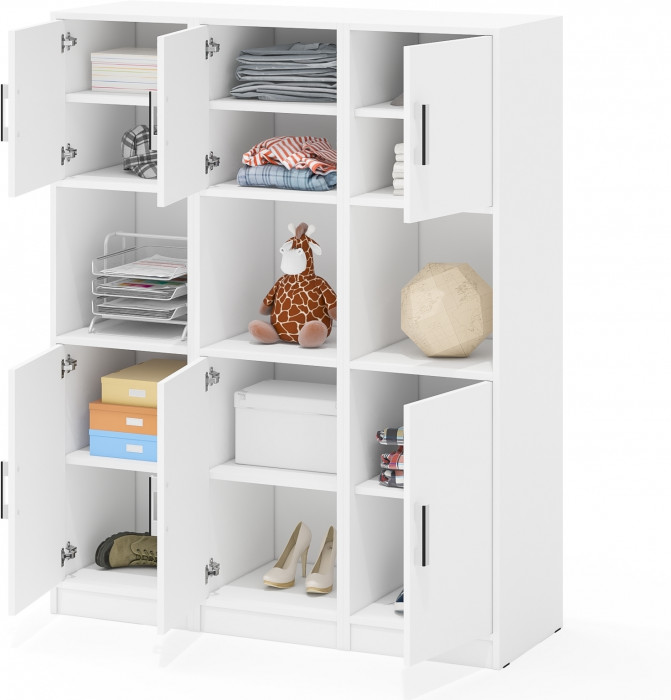 Три Пенала С-МД-СК9П к компьютерному столу С-МД-СК9, белый шагрень