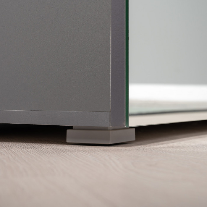 Октава Прихожая 24, серый графит/дуб крафт золотой/фасады МДФ серый графит